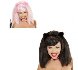 Sophisticated Cat Wig in Various Colors for Adults