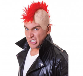 Red Mohawk wig