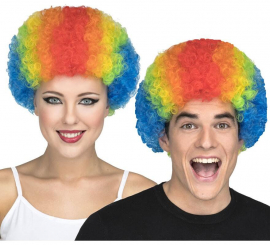 Multicolor Curly Clown Wig