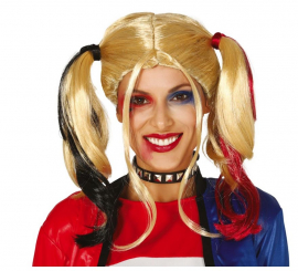 Clown Sinestra Blonde Wig with Pigtails