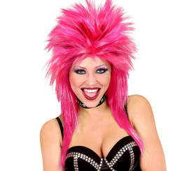 Adult Hot Pink Rockstar Wig