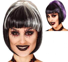 Vampiress wig with bangs in various colors