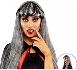 Long gray and black Vampire Wig