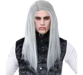 Peruca de vampiro branca