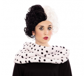 Black and white Evil Villain wig