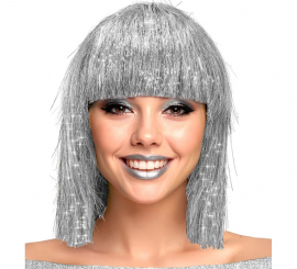 Shiny Silver Future Wig