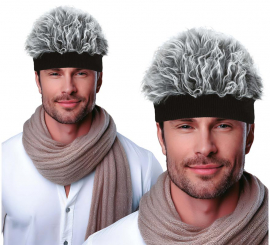 Peluca gris con Cinta