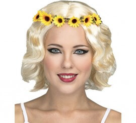 Short Blonde Hippie Wig