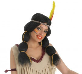 Indian Wig with Pigtails