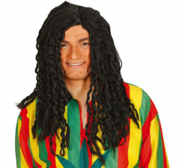 Black Jamaican Rastafari wig with dreadlocks