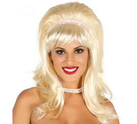 Long Blonde Wig with Ribbon