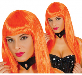 Orange straight wig