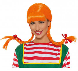 Orange Wig with Braids