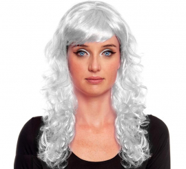 White Ondas wig with fringe