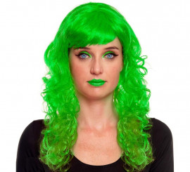 Green waves wig with fringe