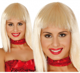 Rafaella or Cleopatra blonde wig. Blonde wig with bangs.