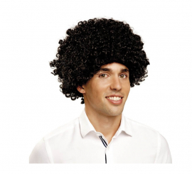 black curly wig