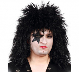 Black rocker wig