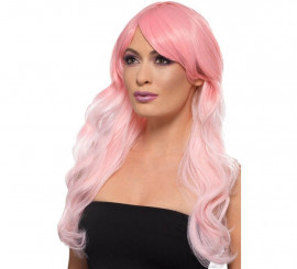 Long Pink Wig with Ombre