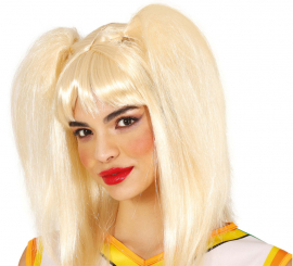 Blonde Wig with Pigtails in Adult Box