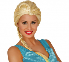 Blonde wig with braid