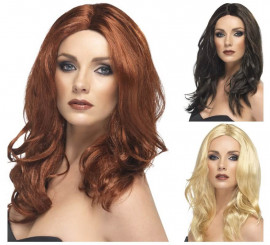 Superstar wig with wavy hair in various colors