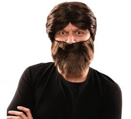 Brown Troglodyte Wig and Beard