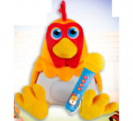Peluche Amplificador Gallo Bartolito con Micrófono