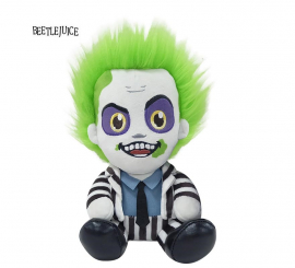 Beetlejuice plush toy in striped suit sitting 20 cm