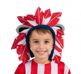 Indi Atlético de Madrid red and white headdress for children