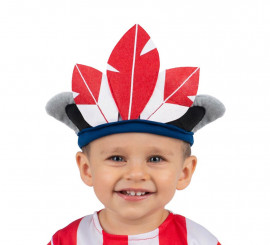 Red and white Indi Atlético de Madrid plume for baby