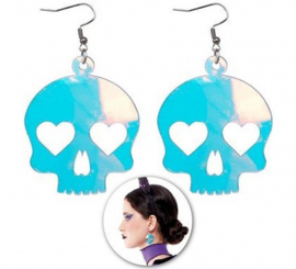 Boucles d'oreilles crâne scintillant