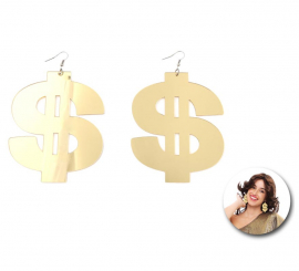 Gold Thick Dollar Earrings