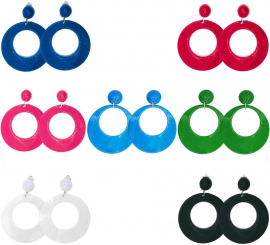 Brincos Flamenco Aro Grande 10 cm em várias cores