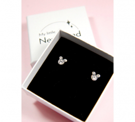 Disney Mickey Mouse Silver and Zircon Earrings