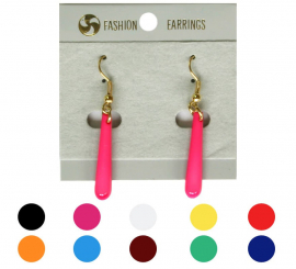 Fine elongated teardrop Flamenco earrings in various colors