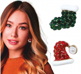 Christmas Hat and Stocking Earrings