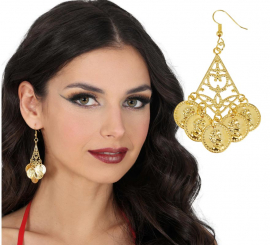 Pendientes Metálicos de Monedas de 5 cm