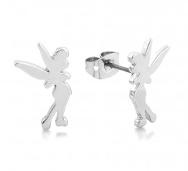 Disney Tinkerbell Silhouette white gold earrings