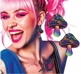 Pendientes Psicodélicos Setas