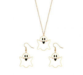 Ghost Earrings and Necklace