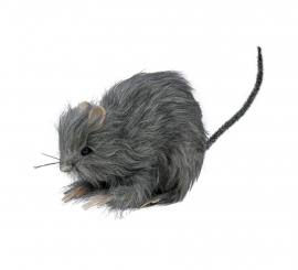 Small Gray Furry Rat 15cm