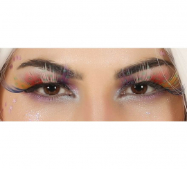 Multicolor Eyelashes with Adhesive