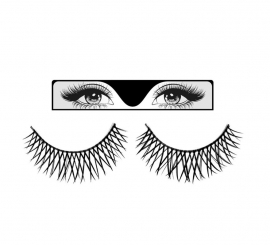 Black crossed volume lashes