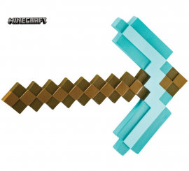 Minecraft Brown and Blue Pickaxe