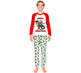 Pijama Navideño de Dino para adultos
