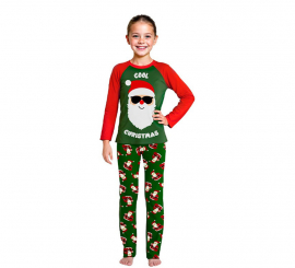 Pijama Navideño de Papá Noel Cool para niños