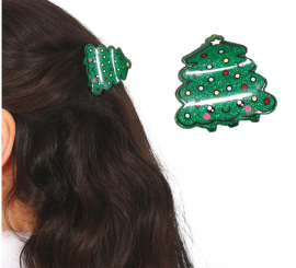 Presilha de cabelo de árvore de Natal de 4,5 cm