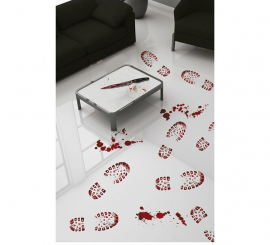 Footprints Boots with Adhesive Blood 2x25x70 cm