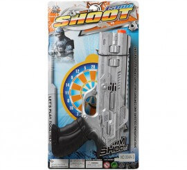 Pistolet détective argent 31x17 cm